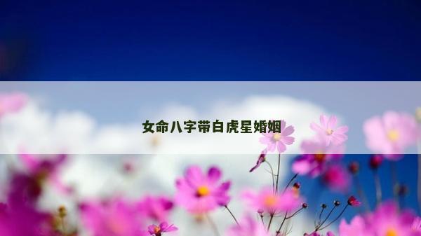 女命八字带白虎星婚姻