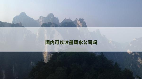 国内可以注册风水公司吗