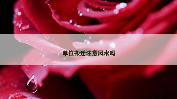 单位搬迁注意风水吗