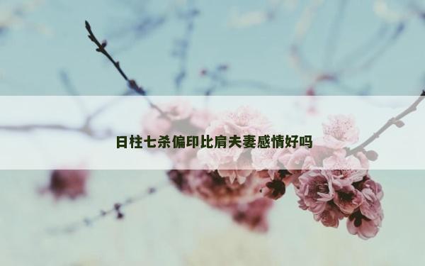 日柱七杀偏印比肩夫妻感情好吗