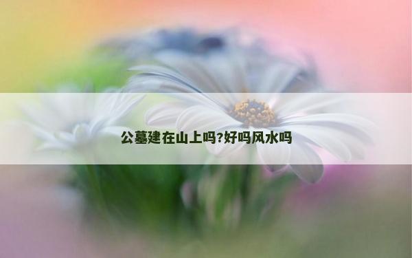 公墓建在山上吗?好吗风水吗