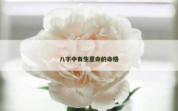 八字中有生意命的命格