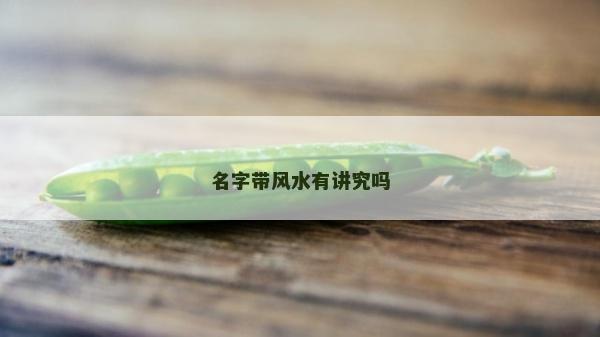 名字带风水有讲究吗