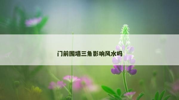 门前围墙三角影响风水吗