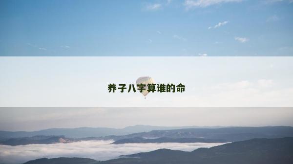 养子八字算谁的命