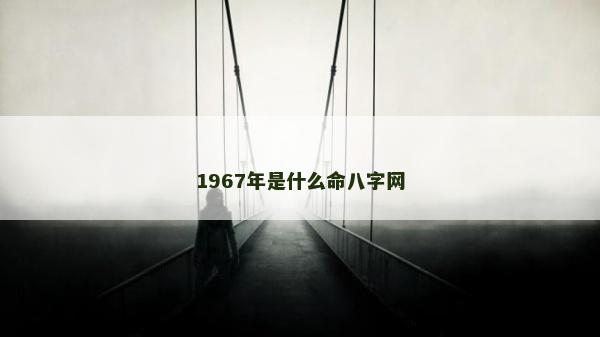 1967年是什么命八字网