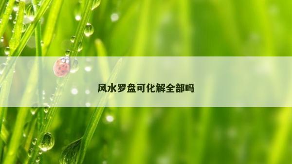 风水罗盘可化解全部吗