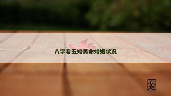 八字看五婚男命婚姻状况