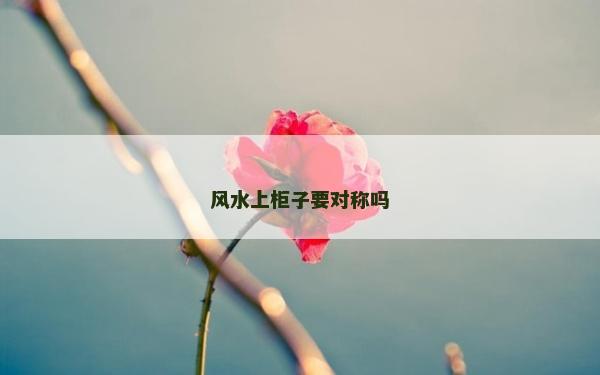 风水上柜子要对称吗