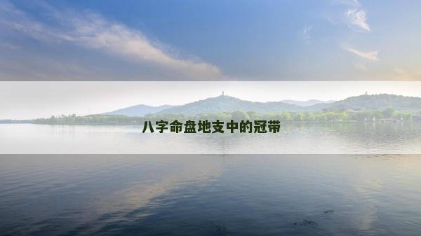 八字命盘地支中的冠带