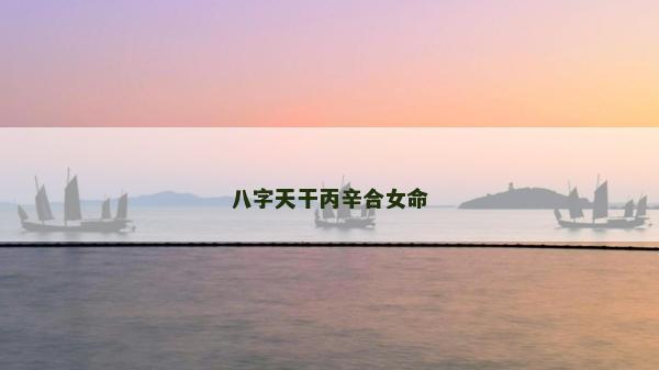 八字天干丙辛合女命
