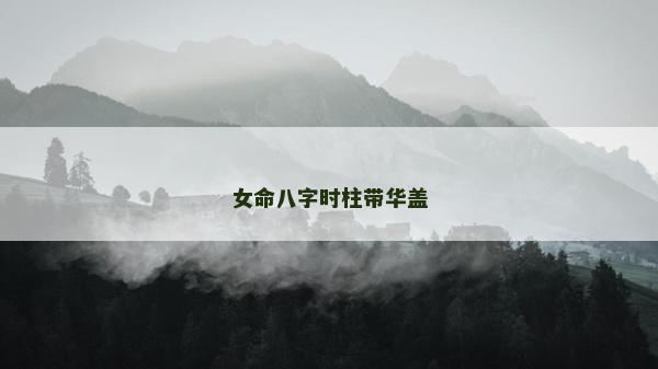 女命八字时柱带华盖