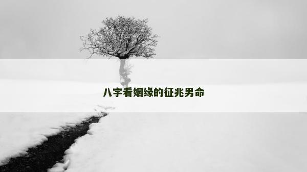 八字看姻缘的征兆男命