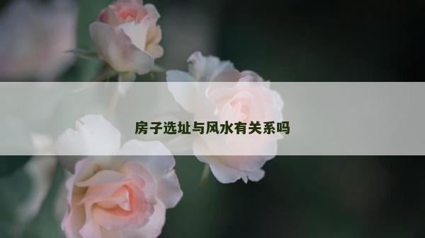 房子选址与风水有关系吗