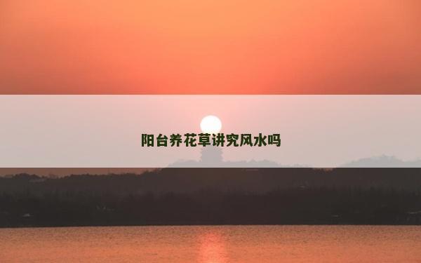 阳台养花草讲究风水吗