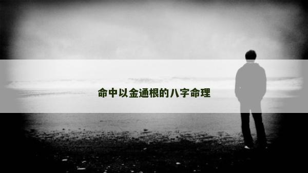 命中以金通根的八字命理