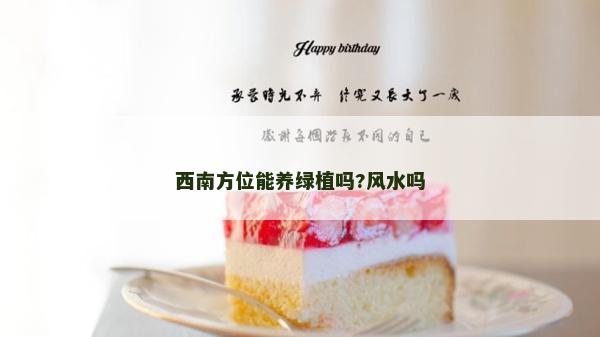 西南方位能养绿植吗?风水吗