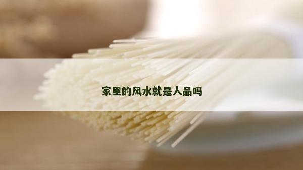 家里的风水就是人品吗
