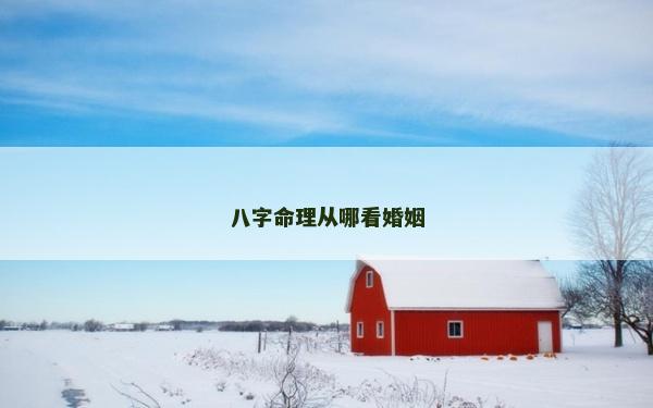 八字命理从哪看婚姻