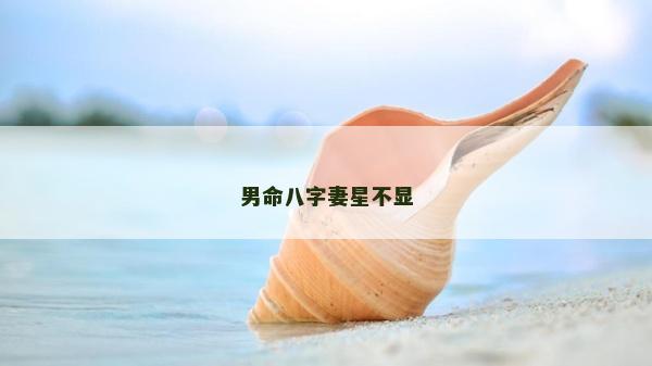 男命八字妻星不显