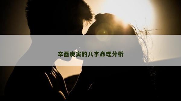 辛酉庚寅的八字命理分析