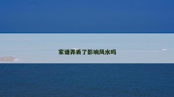 家谱弄丢了影响风水吗