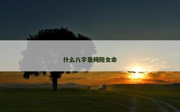 什么八字是纯阳女命