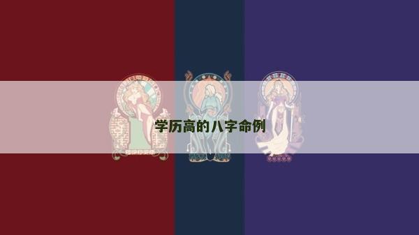 学历高的八字命例