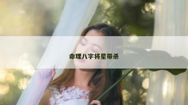 命理八字将星带杀