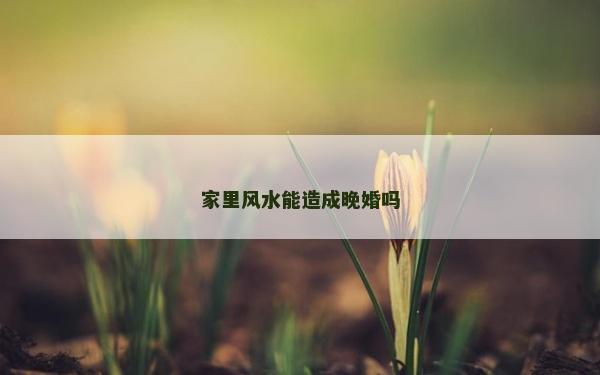 家里风水能造成晚婚吗