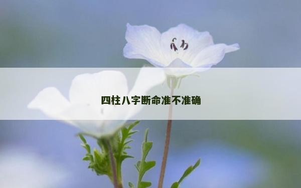 四柱八字断命准不准确