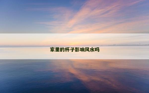 家里的杯子影响风水吗