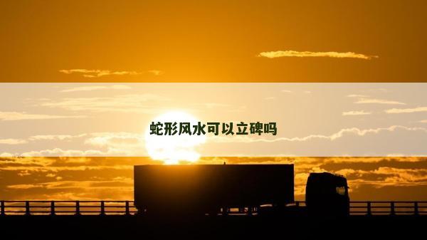 蛇形风水可以立碑吗