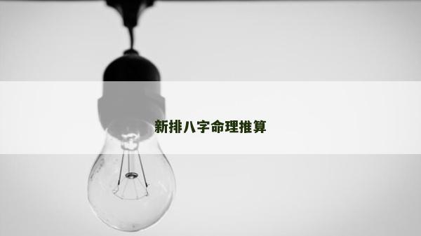 新排八字命理推算