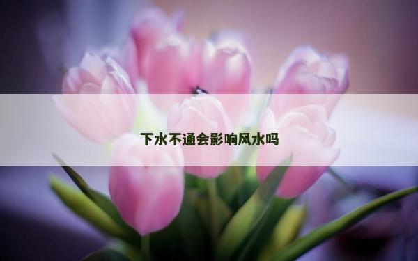 下水不通会影响风水吗