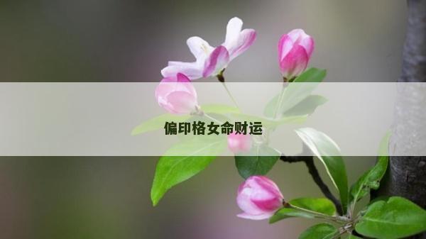 偏印格女命财运