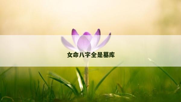 女命八字全是墓库