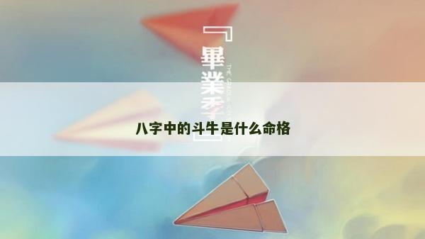 八字中的斗牛是什么命格