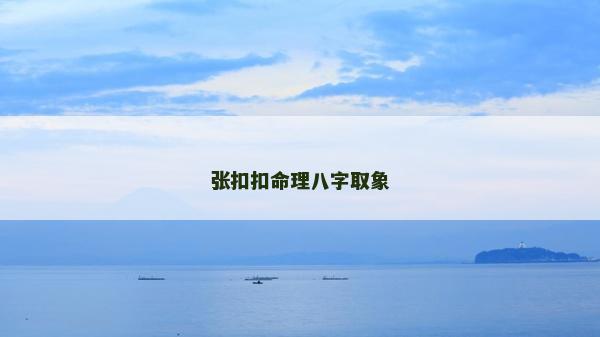 张扣扣命理八字取象