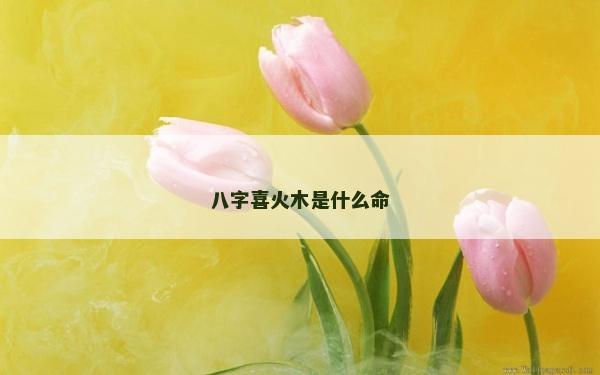 八字喜火木是什么命