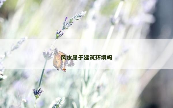 风水属于建筑环境吗
