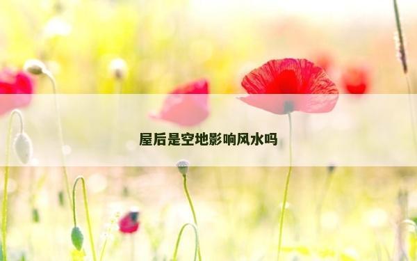 屋后是空地影响风水吗