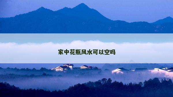 家中花瓶风水可以空吗