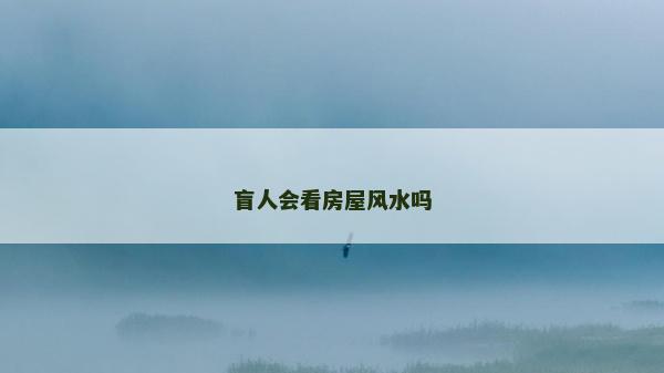 盲人会看房屋风水吗