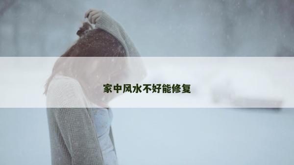 家中风水不好能修复