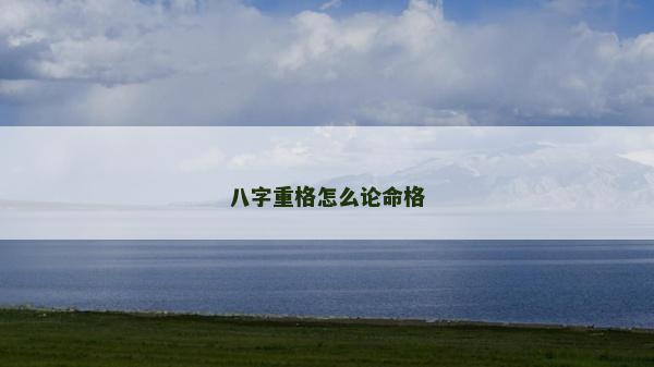 八字重格怎么论命格