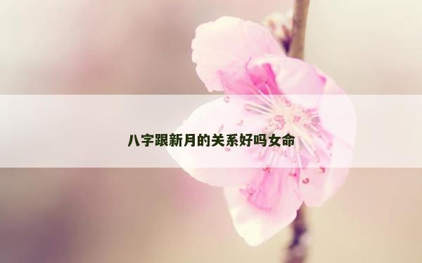 八字跟新月的关系好吗女命
