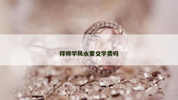 拜师学风水要交学费吗