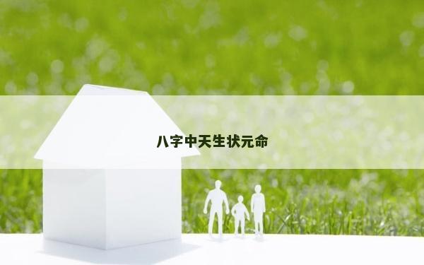 八字中天生状元命