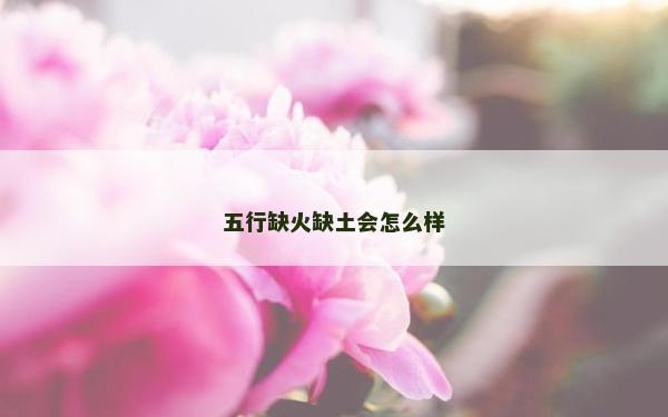 五行缺火缺土会怎么样